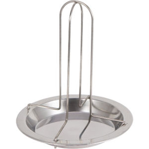 MLADEN Stainless Steel Upright Grilled Chicken Rack With Dish Detachable Non-Stick Home Outdoor Barbecue Appliances