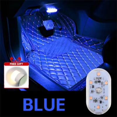 【Free Gifts】New LED Interior Car Touch Light Auto Roof Ceiling Reading Lamp Styling Night Light Colorful Mini USB Charging Car Light Aatroxw