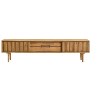 Living Mall VENTI TV Console Cabinet Made with Solid Wood with Drawers & Compartment - 2 Colours