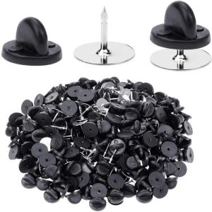 100 Set Pin Backings Tie Tacks Blank Pins with Pin Backs for Butterfly Clutch Backing Locking Clasp for Badge Craft