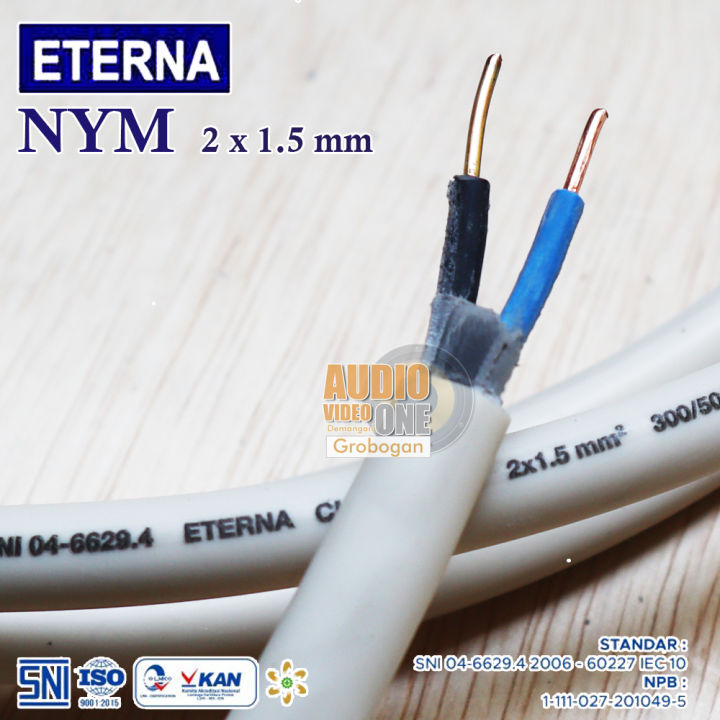 Kabel Listrik Eterna NYM 2 x 1.5 mm Kabel Instalasi Rumah Kabel