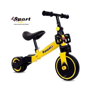 Beige  จักรยานขาไถ จักรยานทรงตัว จักรยานเด็กพับได้ จักรยาน3ล้อ ฝึกทรงตัว 4in1 Stroller 2ล้อ เปลี่ยนเป็น 3 ล้อ ของเล่นเด็ก เด็กอายุ 1-6 มี 3 สีให้เลือ