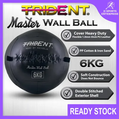 Trident Master Premium Wall Ball 6kg Exercise Ball Gym Ball Soft Medicine Ball Weighted Slam Wall Ball Exercise and Fitness Equipment Exercise Ball Rubber Bouncing Medicine Ball