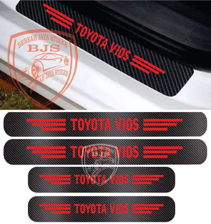Stiker vios sticker sillplate mobil toyota vios 3d pelindung 4pcs ...