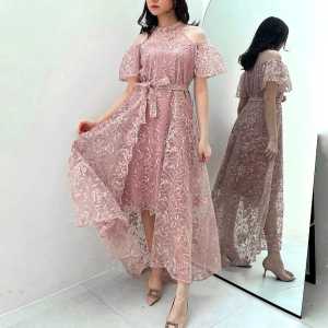 Dress Kondangan Wanita Dress Charity Gaun Mewah Natal Model Kekinian