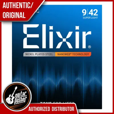 Elixir Electric Nickel Plated Steel Electric Guitar Strings with NANOWEB Coating (9-42 10-46 10-52 11-49 9-52 for 7-String 10-56 for 7-String 10-17 for 8-String)
