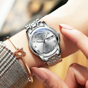 TTime ONTHEEDGE Luminous Waterproof Titanium Steel Quartz Business Men and Women Watches with box