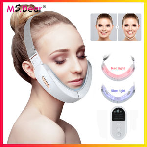 EMS LED Photon Therapy Face Slimming Massager Chin V-Line Up Face Lifting Belt V Face Slimming Device Double Chin Reducer Face Care Instrument