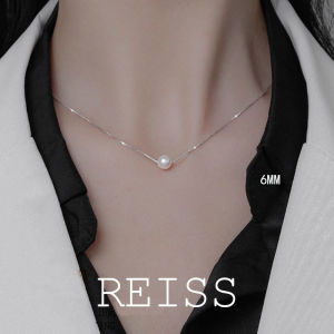 RAISS In Stock 100% Sterling Silver S925 Necklace Shell Pearl 6mm/8mm/10mm Korean Fashion Jewelry Gift Allergy Free In-kind Shooting 09