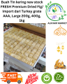 Buah Tin kering new stock FRESH Premium Dried Fig/ Import dari Turkey grate AAA, Large 200g, 400g, 1kg. 