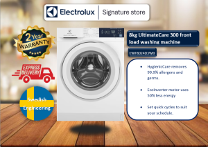 (Direct Own Shipping for Klang Valley n Negeri Sembilan)  Electrolux 8kg / 9kgUltimateCare 300 front load washing machine EWF8024D3WB(8KG) / EWF9024D3WB(9KG)