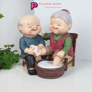 Tượng ông bà anh hạnh phúc decor trang trí bánh kem quà tặng ý nghĩa dành cho người thân tổng hợp nhiều mẫu mới đẹp