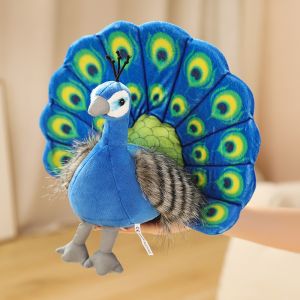 JOJO CASTLE 1pc 25*30cm Cute Simulation Peacock Plush Toys Kawaii Dolls Stuffed Soft Animal Peahen Toy Lovely Home Birthday Decor Gifts