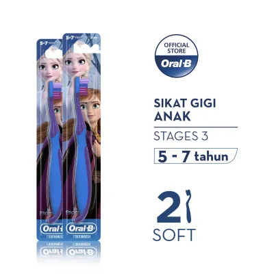 Oral-B Sikat Gigi Anak Stages 3 Cars / Frozen (5-7 tahun) x2