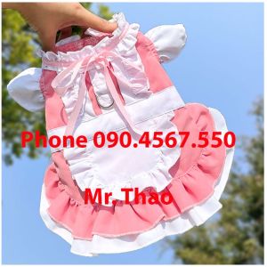 Váy hầu gái cho Chó Mèo  Váy tạp dề cho thú cưng  Quần Áo Thú Cưng