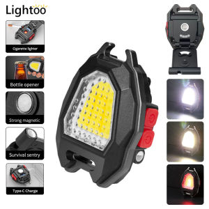 Mini flashlight Multifunctional torchlight powerful emergency light rechargeable keychain light led torch light key chain flashlight super bright flash light 100000 lumens touchlight work light Mini Lighters Lamp 3 Lighitng Mode Outdoor Lighitng Equipment