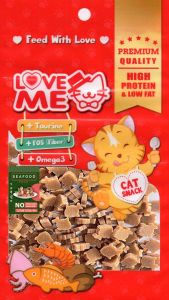 LOVEME ขนมสำหรับน้องแมวรูปปลารส "ซีฟู้ด" 35g ซื้อ 3 ชิ้นในราคา 100 บาท