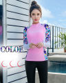 Full Body Women Long Sleeve Rash guards with Black Swimming Pants Diving Suit Swimsuit Printing Swimwear Sunscreen Bathing Suits Yoga Sports Clothing. 