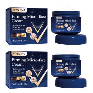 Jaysuing ครีมกระชับหน้า ครีมนวดยกกระชับใบหน้าทรง V ใบหน้าเรียวกระชับลดคู่คางต่อต้านริ้วรอยปรับปรุงครีมมอสเจอไรซ์ผิวหน้าผิวหย่อนคล้อย บอกลาแก้มเนื้อเยอะ หน้าแล้วลดทันท V-Shape Face Slimming Cream ครีมยกกระชับใบหน้ารูปตัววี