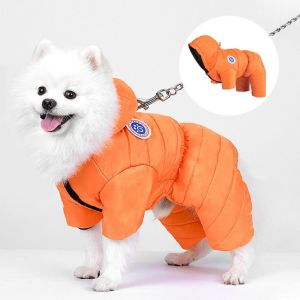 OUTOPEN Chống thấm nước Áo khoác cho chó Ấm áp Chống gió Áo khoác hoodie cho chó con Quần áo cotton cho chó Dày hơn Quần áo cho chó bốn chân Thời tiết lạnh