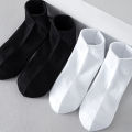 5/10pairs Socks Mid-length Solid color Sports White and black Deodorant Sweat-wicking. 