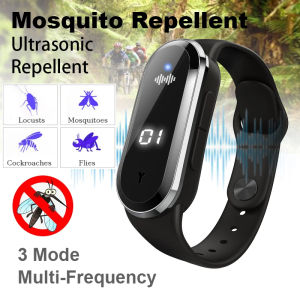 Ultrasonic Mosquito Repellent Ultrasonic Numbness Relief Bracelet Usb Rechargeable Pest Insect Control Wristband Insect Repeller