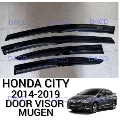 HONDA CITY 2014-2019 1.5E /1.5V I-VTEC Door Visor Air Press Window Mugen Style Acrylic Wind Deflector (4PCS/SET)