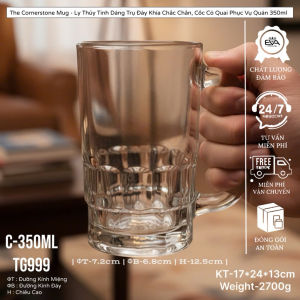 Cốc Thủy Tinh Pha Cafe Có Quai Cầm 300ml - Ly Quai Trong Suốt TG126 Đựng Nước Ép Trà Sữa Sang Trọng