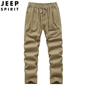 Jeep Tinh Thần Người Đàn Ông Của Quần Tinh Khiết Cotton Quần Túi Hộp Quần dáng đứng dáng rộng Mỏng nhiều túi Quần