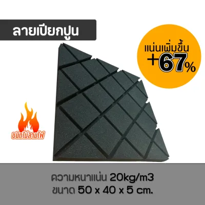 แผ่นซับเสียง ลาย9ช่อง หนา5cm(2นิ้ว)ฟองน้ำซับเสียง