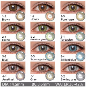 O2GIRL Colored contact lens natural beautiful pupil big eye original soft lenses yearly use 2pcs/1pair Contact Lens no power 美瞳年抛 magister contact lens daily with power sales promotion