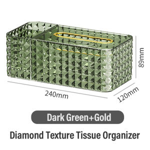 Diamond Texture Tissue Organizer Multifunctional Storage Box ABS Material Wipes Napkin Container TV Controller Holder