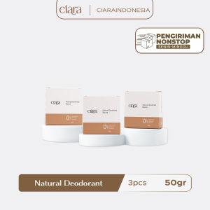 [Bundle 3Pcs] Ciara Natural Deodorant Penghilang Bau Badan dan Ketiak Natural Anti Odor 50Gr