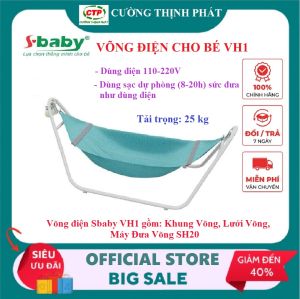 Võng Điện Cho Bé Sbaby VH1 Nôi Điện Cho Bé - Hàng Chính Hãng Bảo Hành Toàn Quốc 12 Tháng