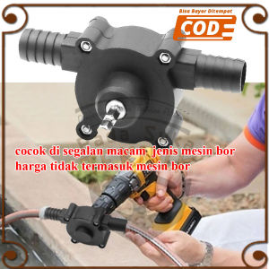 Adaptor Pompa Bor Tangan Listrik Mini Self-priming Portabel Air Minyak Diesel Siram Tanaman