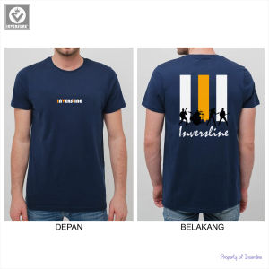 Inversline Kaos Distro Sablon Depan-Belakang Cotton Combed 24s Tebal
