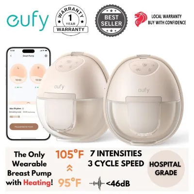 eufy Wearable Breast Pump S1 Hands-Free Electric Breast Pump with Heating Tech Hospital Grade Portable Discreet