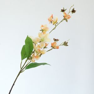 KNQ12 Beautiful Artificial Crabapple Flowers Real Touch Elegant Jasmine Hanging Flowers Bonsai Decoration Handmade Silk Fake Flower Home Garden Decor