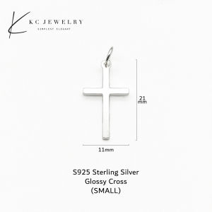 KC Jewelry S925 - Silver Glossy Cross Pendant