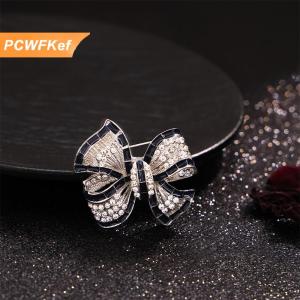 【PCWFKef】 เข็มกลัดติดโบว์ที่สวยงามสำหรับผู้หญิงเหมาะสำหรับทุกเพศสไตล์พระราชวังประดับพลอยเทียมหรูหราเหมาะสำหรับงานปาร์ตี้หรือสำนักงาน
