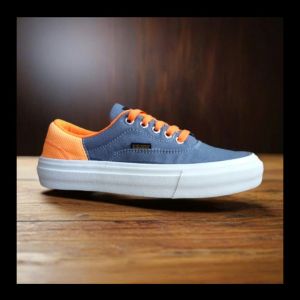 Sepatu anak laki laki perempuan sneaker kasual fashion santay skate grey orange