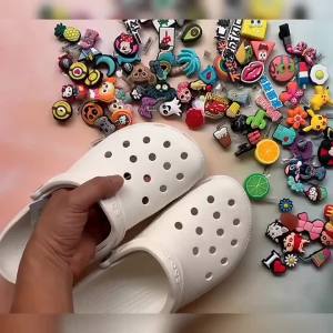 Phụ Kiện Khóa Giày cross jibbitz Bằng Kim Loại Đính Đá Trang Trí Trên chamr dép crocs