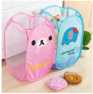 1Pc. 30*50cm Sorting Basket Toy Storage Basket Folding Clothes Laundry Basket Children Kids Toys Sundries Home Storage Organize(Random Color/Design)