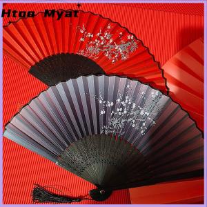 tantuoye Cổ Điển Trung Quốc Phong Cách Gấp Fan Tre Tay Fan Hâm Mộ Bằng Gỗ Chân Cổ Điển Khiêu Vũ Fan Với Tua Elegent Nữ Fan Trang Trí Nội Thất