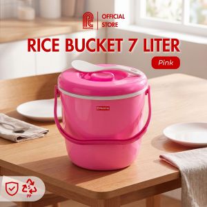 PACIFIC Tempat Nasi Termos Es 7 Liter Plastik Rice Ice Bucket Wadah Penyimpanan Serbaguna Food Grade PAC-RICE Varian Warna