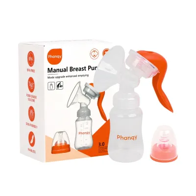 Phanqy Original Manual Breast Pump Adjustable Suction Silicone Hand Pump Breast Feeding For Mother