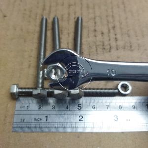 BAUT MUR STAINLESS KUNCI 10 M6 X 75 FULL DRAT PANJANG 75CM 75 CM BAUD STAINLIS STENLIS ANTI KARAT SS SUS 304 A2 70 M6X75 6X75 6 X 75 DIAMETER DRAT 6MM PITCH DRAT 1.0