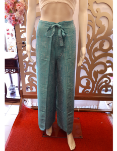 [Ready Stock] Ladies Women Plain Beautiful Free Size Wrap Around Silk Pant