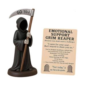 Fade Resistant Finish Resin Gothic Sculpture Grim Reapers Figurine Tabletop Bookshelf Decoration Display Ornament