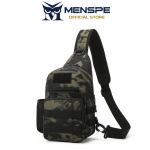 MENSPE Multifunctional Chest Bag Men Outdoor Hiking Bag Waterproof Travel Shoulder Bag Large Capacity Lightweight Sports Fitness Backpack Casual Shoulder Bag School Bag Camping Bag